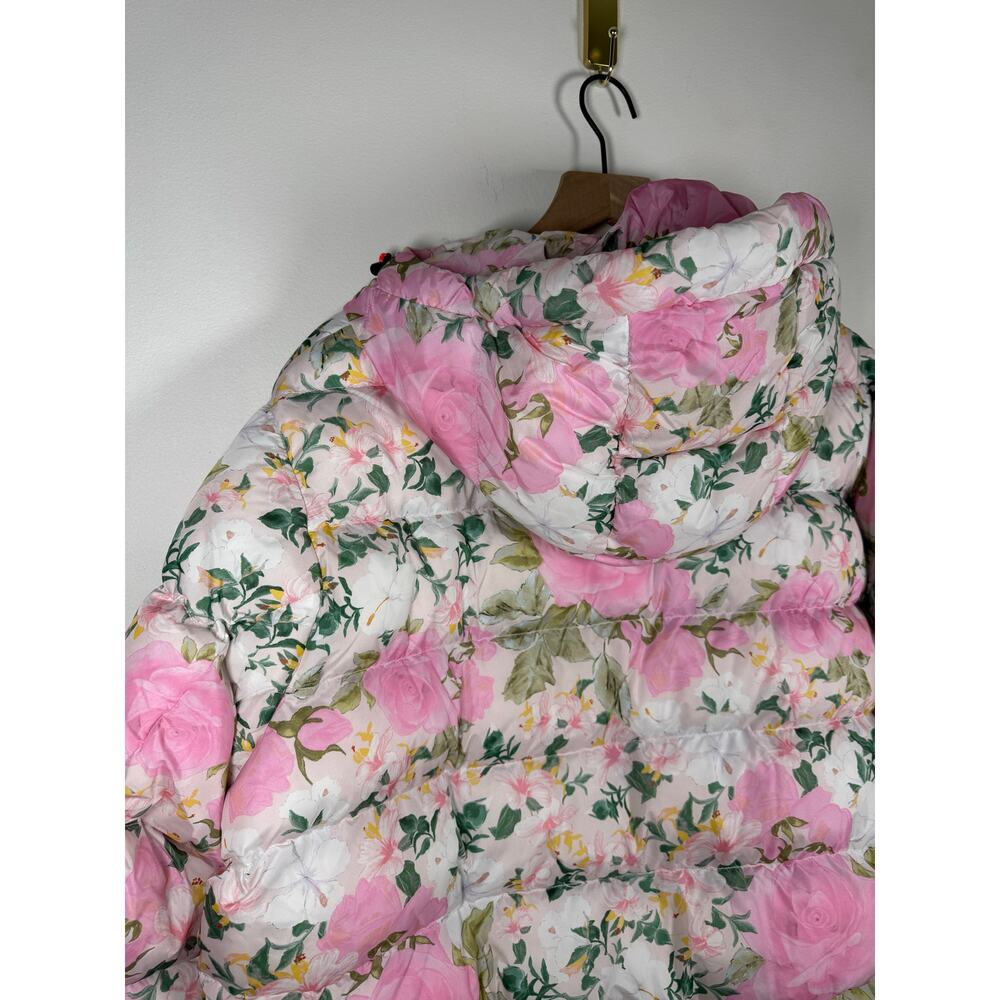 LoveShackFancy Raissa Fire+Ice Floral Puffer Jacket – White & Pink, US 10 - Picture 11 of 11